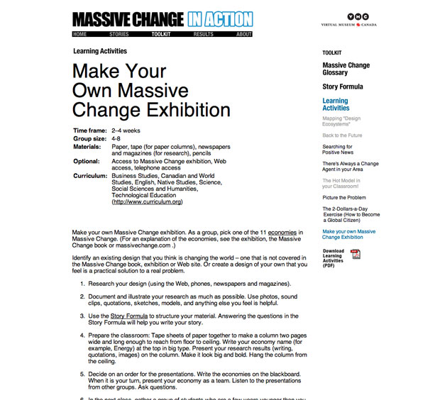 Massive Change Learning Activity